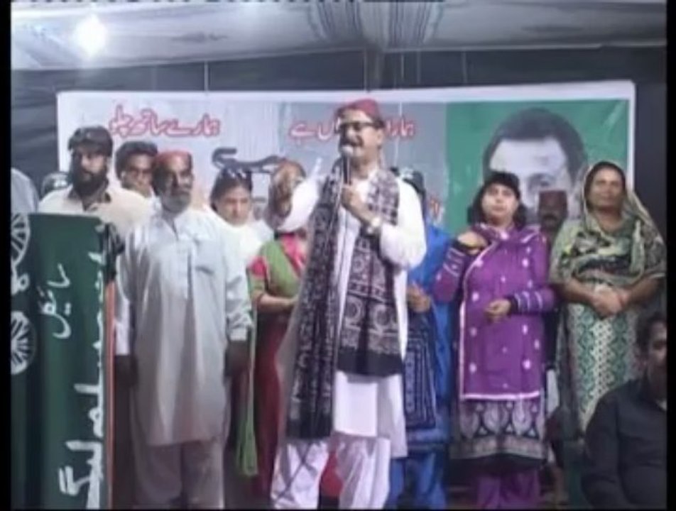 President PML Q Sindh Haleem Adil Sheikh visit Bhains Colony Quaidabad on 09.05.2013