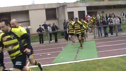 l'entrée des joueurs contre Périgueux
