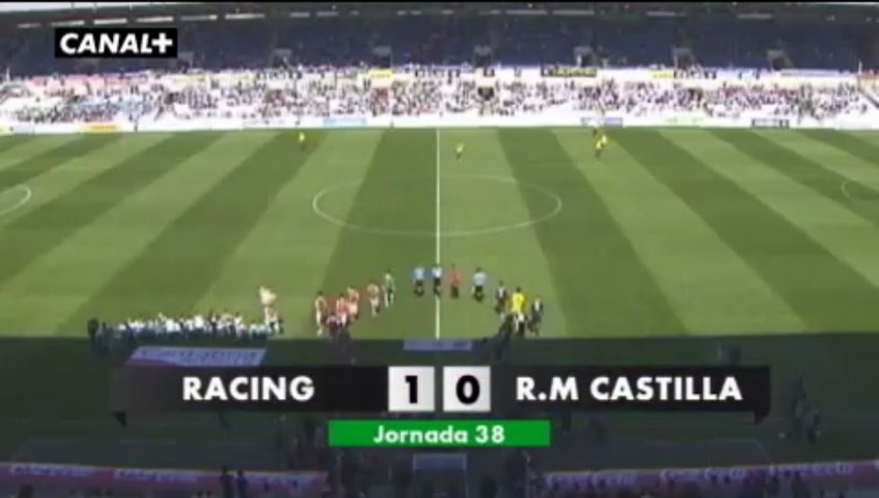 Liga Adelante  Racing 1 Castilla 0