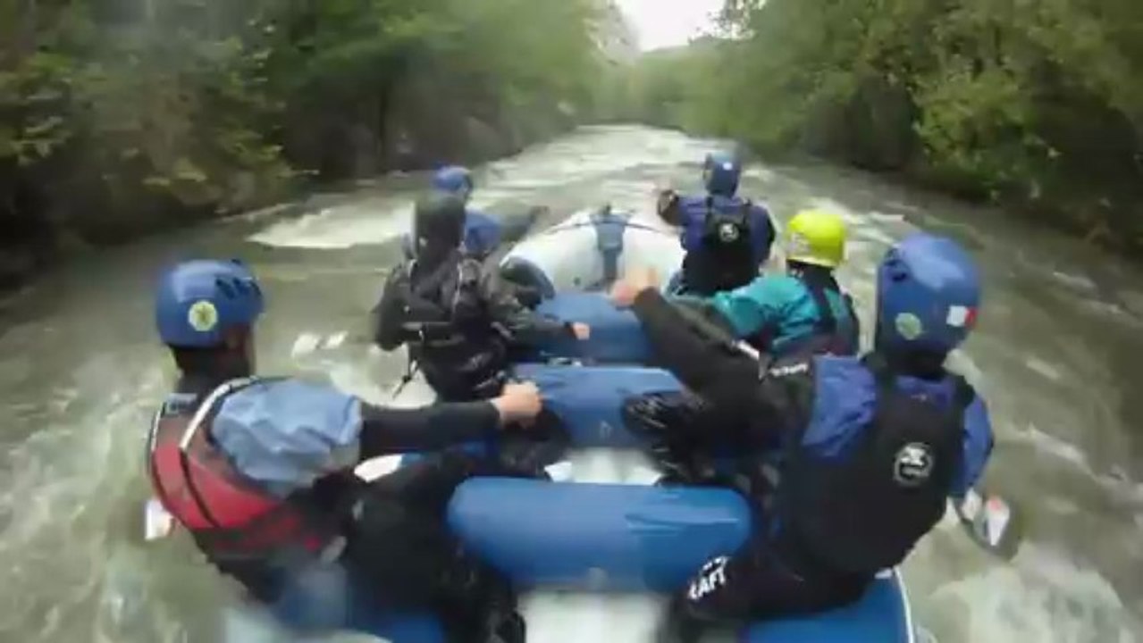 Entrainement Team France Raft Gorges de Pierre-Lys 40m3/s 070513