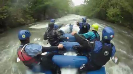 Entrainement Team France Raft Gorges de Pierre-Lys 40m3/s 070513