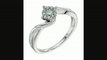 9ct White Gold 14 Carat Diamond Twist Cluster Ring Review