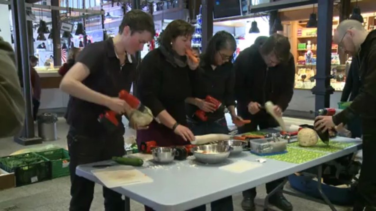 Vienna 'Vegetable' Orchestra performs concert in Madrid