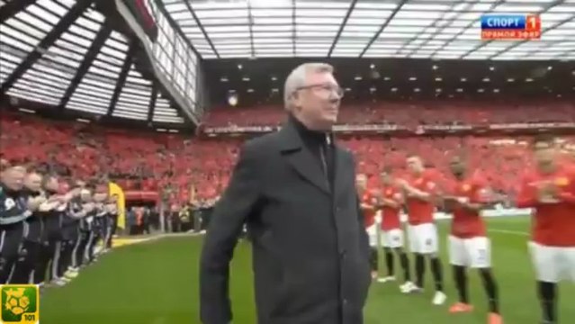 Sir Alex Ferguson Standing Ovation on Last Game (Manchester United v Swansea ) 12 05 2013_(720p)