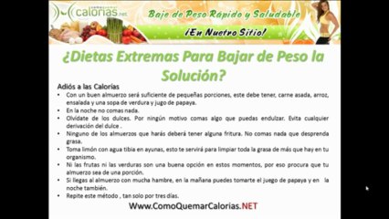 Dietas Extremas Para Bajar de Peso