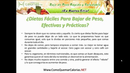Dietas Faciles Para Bajar de Peso