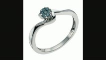 Eclipse 9ct White Gold Blue Treated Diamond Twist Ring Review