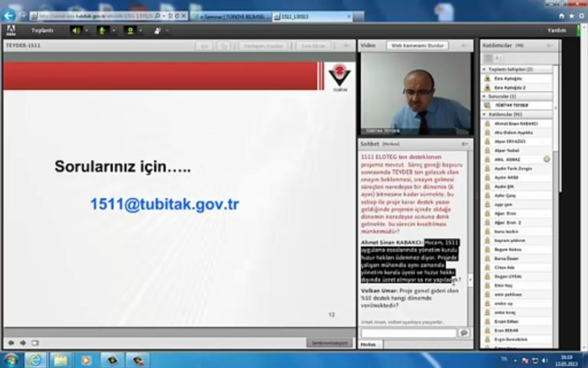 1511-13 Mayıs 2013 Tarihli Web Semineri