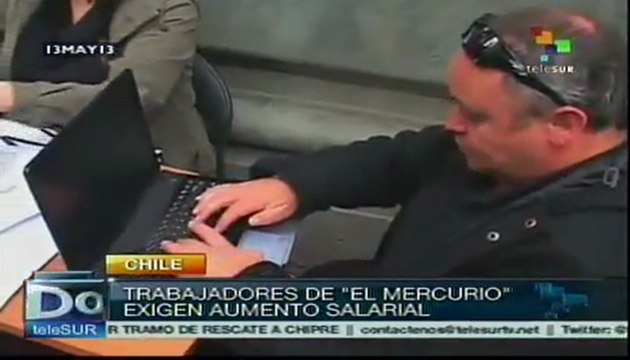 Trabajadores de El Mercurio exigen aumento salarial en Chile