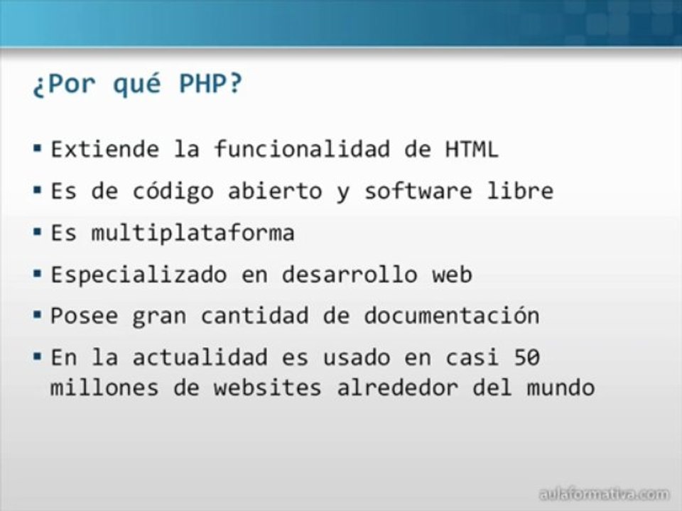 Porque PHP