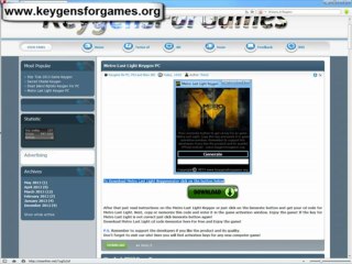 Free Metro Last Light Keygen