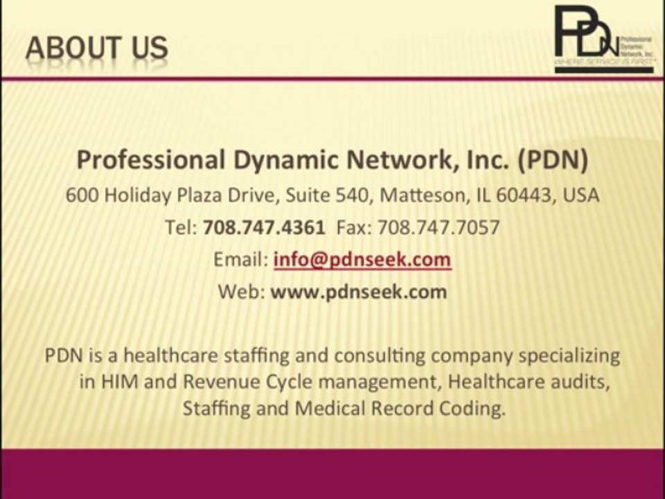 Medical} Coding Consulting Services in Chicago-Choose PDN for Help