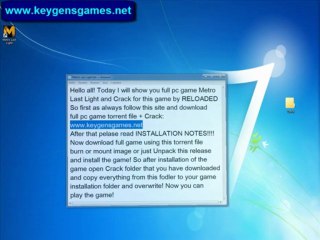 Metro Last Light Keygen and Full Game File