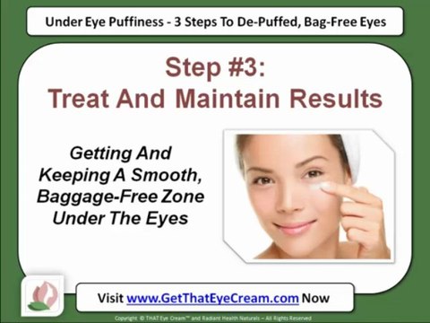 Under Eye Puffiness - 3 Steps To De-Puffed Eyes