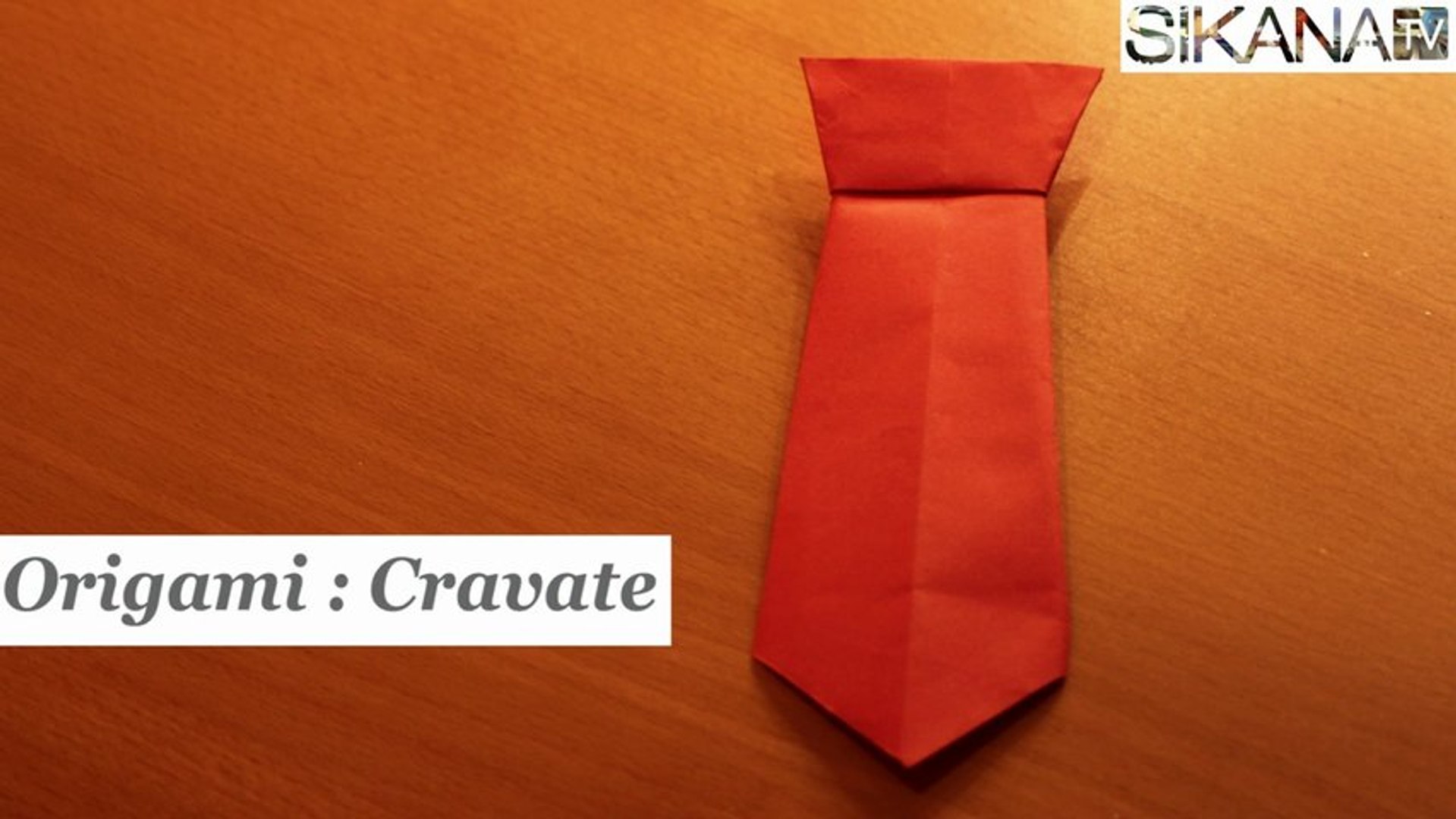 Origami facile : Faire une cravate en papier - HD - Vidéo Dailymotion