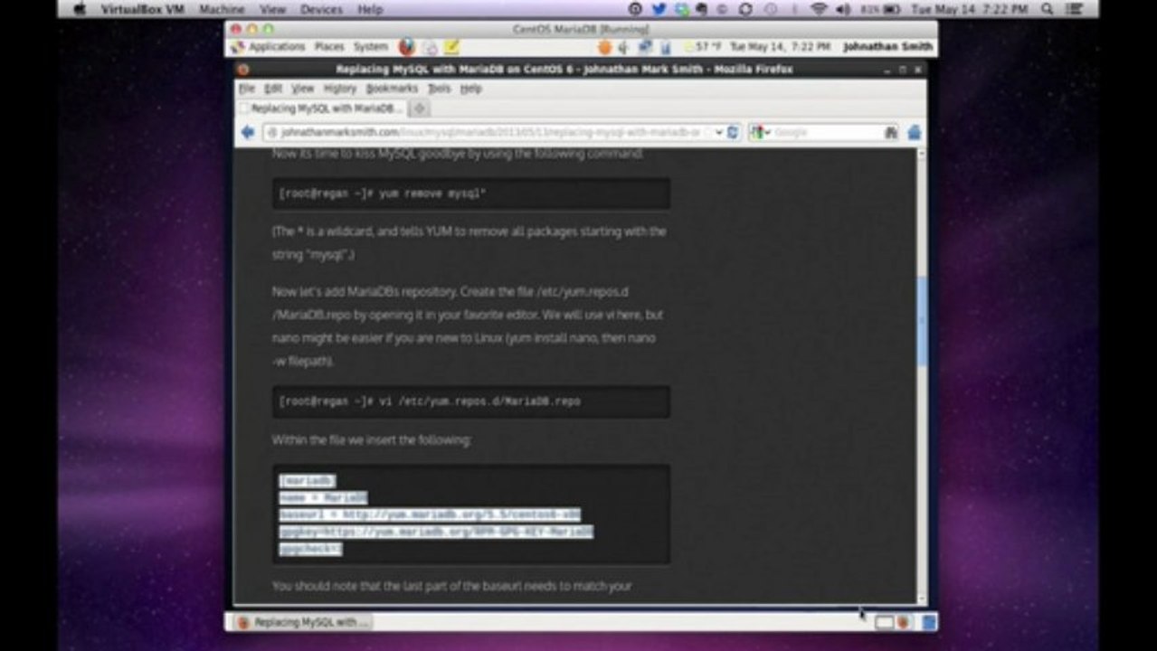 Replacing MySQL with MariaDB- Johnathan Mark Smith