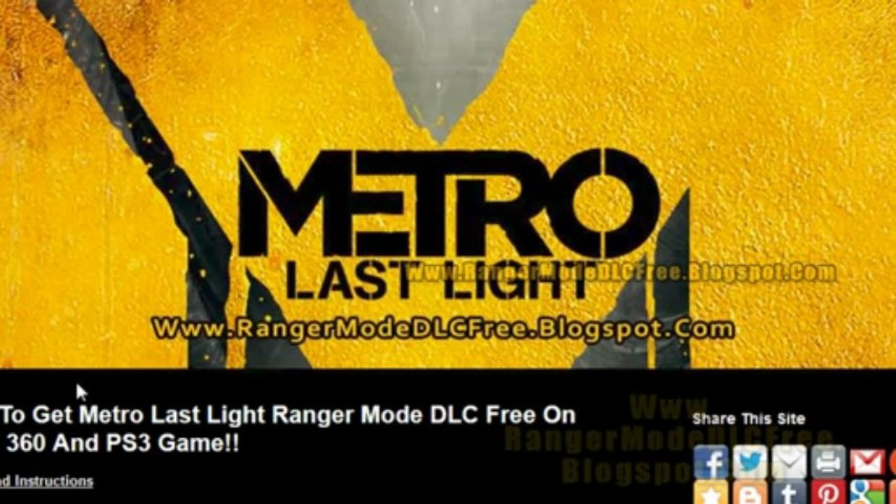 Download Metro Last Light Ranger Mode DLC Code Free