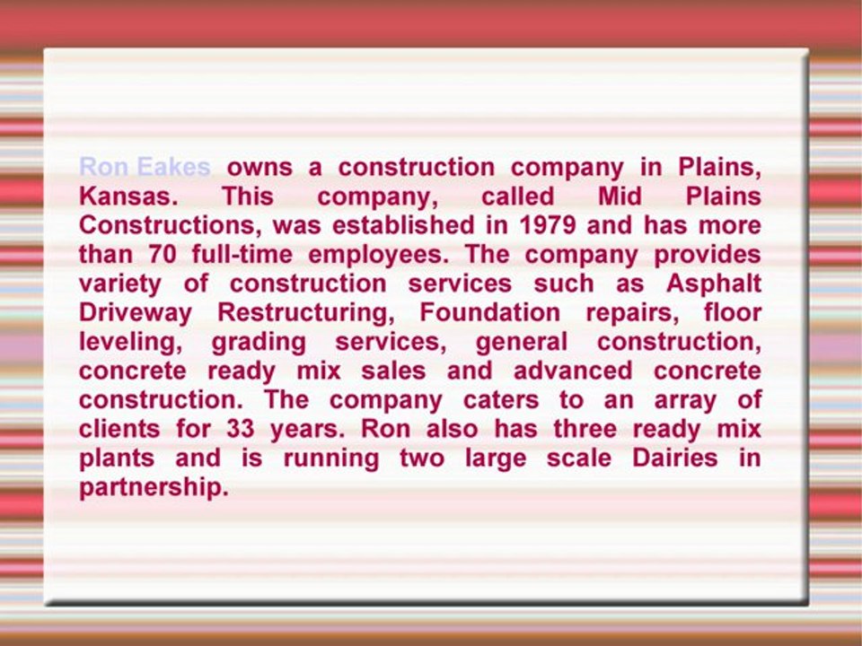 Ron Eakes Is An Active Member Of Lion's Club And Other Charity Organizations