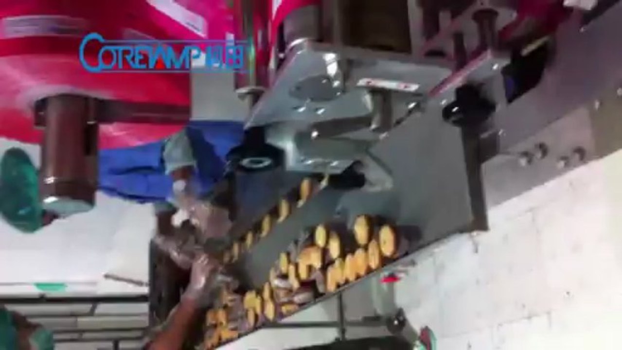 Horizontal Pastry/Cake/Cooikes/Bread/Bun/Biscuits/Chocolate flow packing Machinery