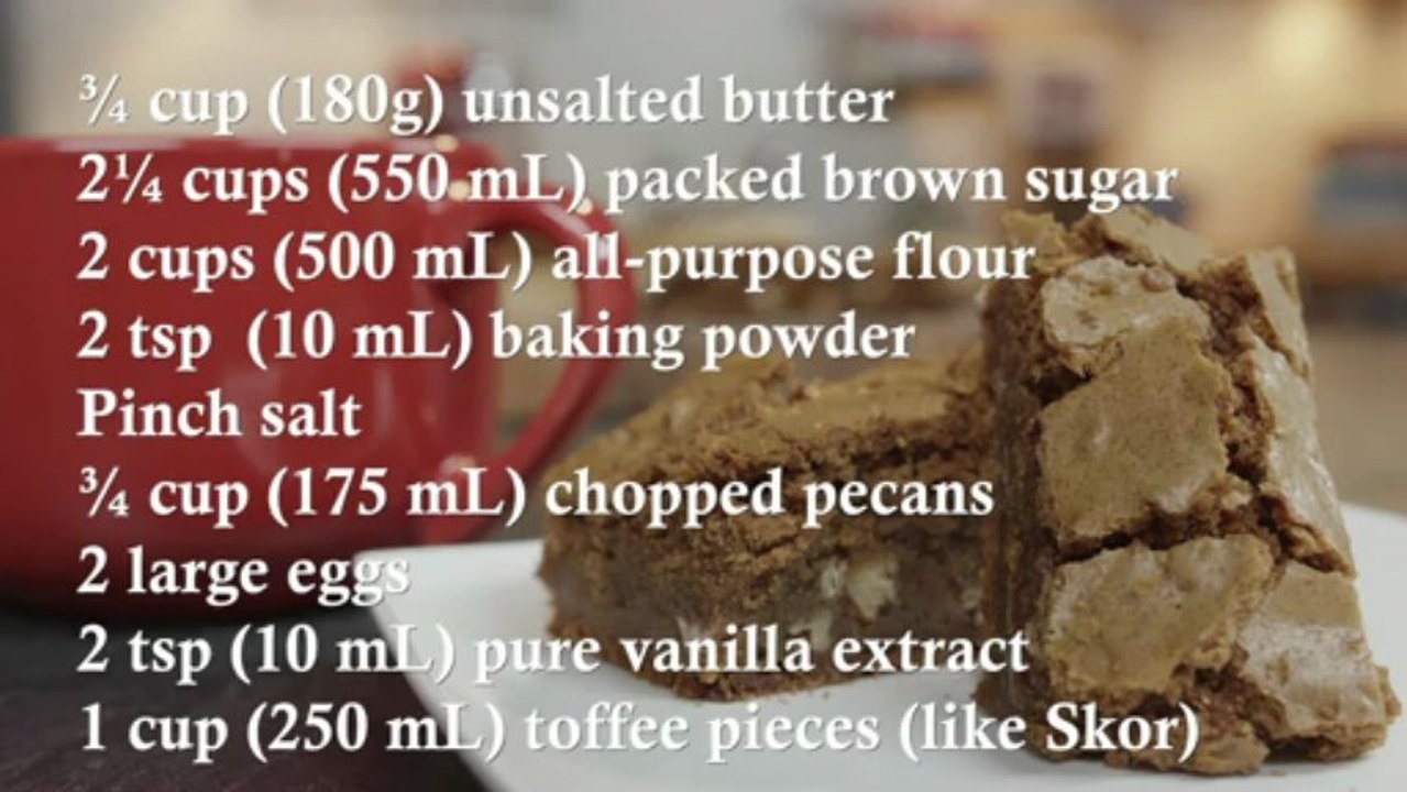 Chewy Toffee Bars