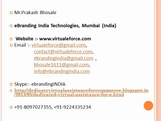 DEDICATED VIRTUAL ASSISTANCE FOR E-COMMERCE  ONLINE SHOPPING STORE MANAGEMENT