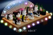 Des chats enroulés dans des sushis géants pour une publicité
