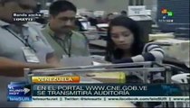 Venezuela: CNE transmite en vivo segunda fase de auditoría