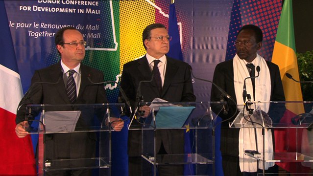 Conférence de presse conjointe à l'issue de la conférence des donateurs pour le développement du Mali