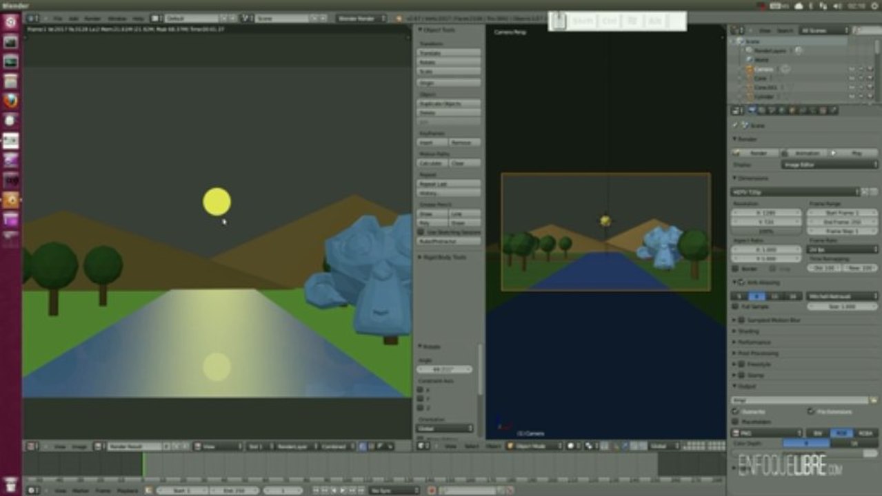 Mi primer escena en Blender