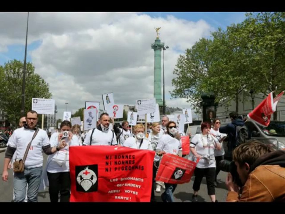 Manifestation des Aides Soignantes et Infirmières de NB3NP le 12 mai 2013 à la Bastille,Paris