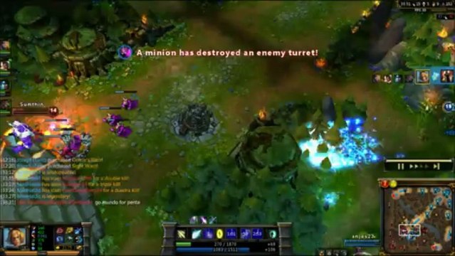 Ezreal finalise un pentakill à l'ulti - League of legends - team-aaa.com