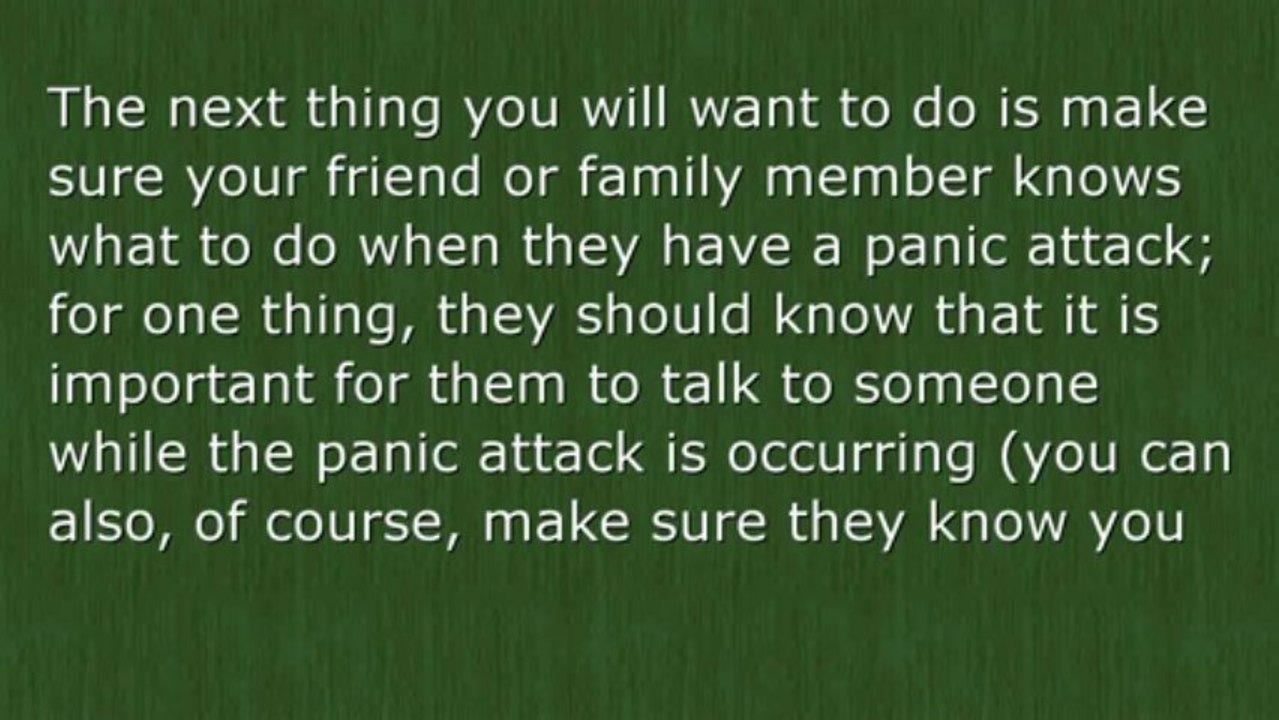 Helping Friends and Family With Panic Attacks