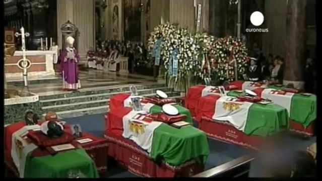 Funerals held for eight killed in Genoa port disaster