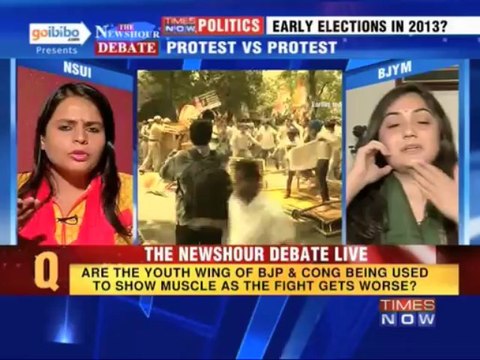 The Newshour Debate: Is Youth Wing = Muscle Power for our political parties?