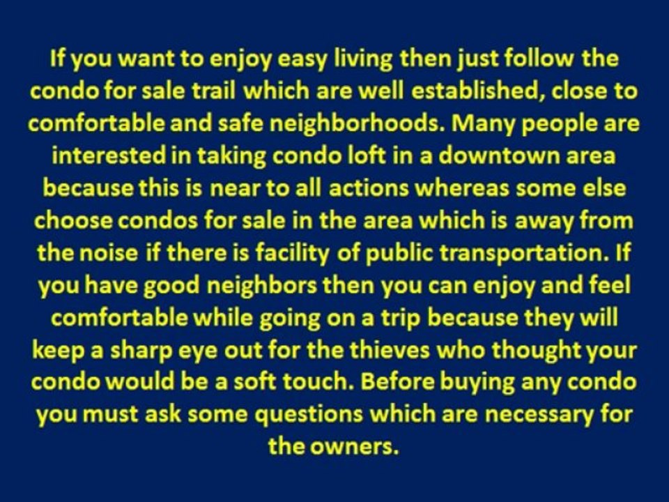 Condos for sale – the benefits behind buying a condo