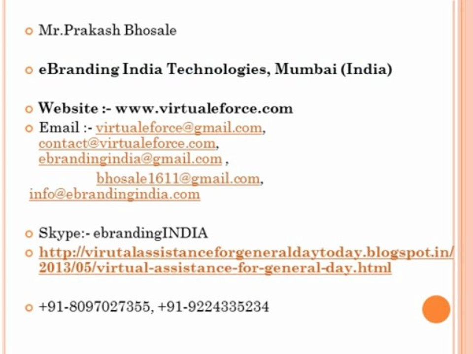 VIRTUAL ASSISTANCE FOR GENERAL DAY TODAY ADMINISTRATION