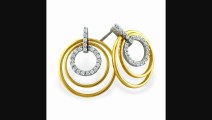 15ct Circle In Circle Diamond Earrings In 14k Two Tone Gold Review