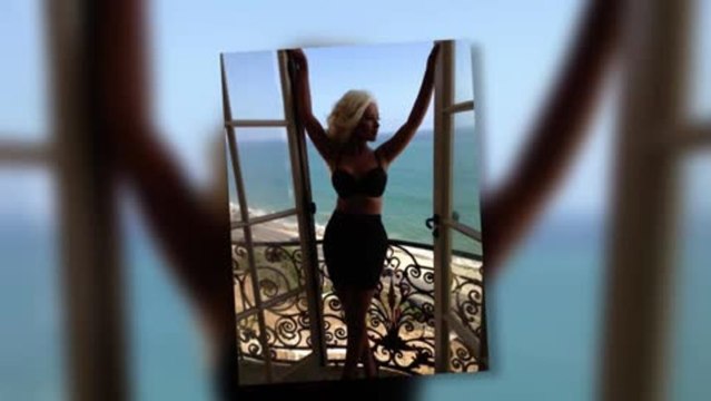 Christina Aguilera Shows Off Her Slim Figure on Music Video Set