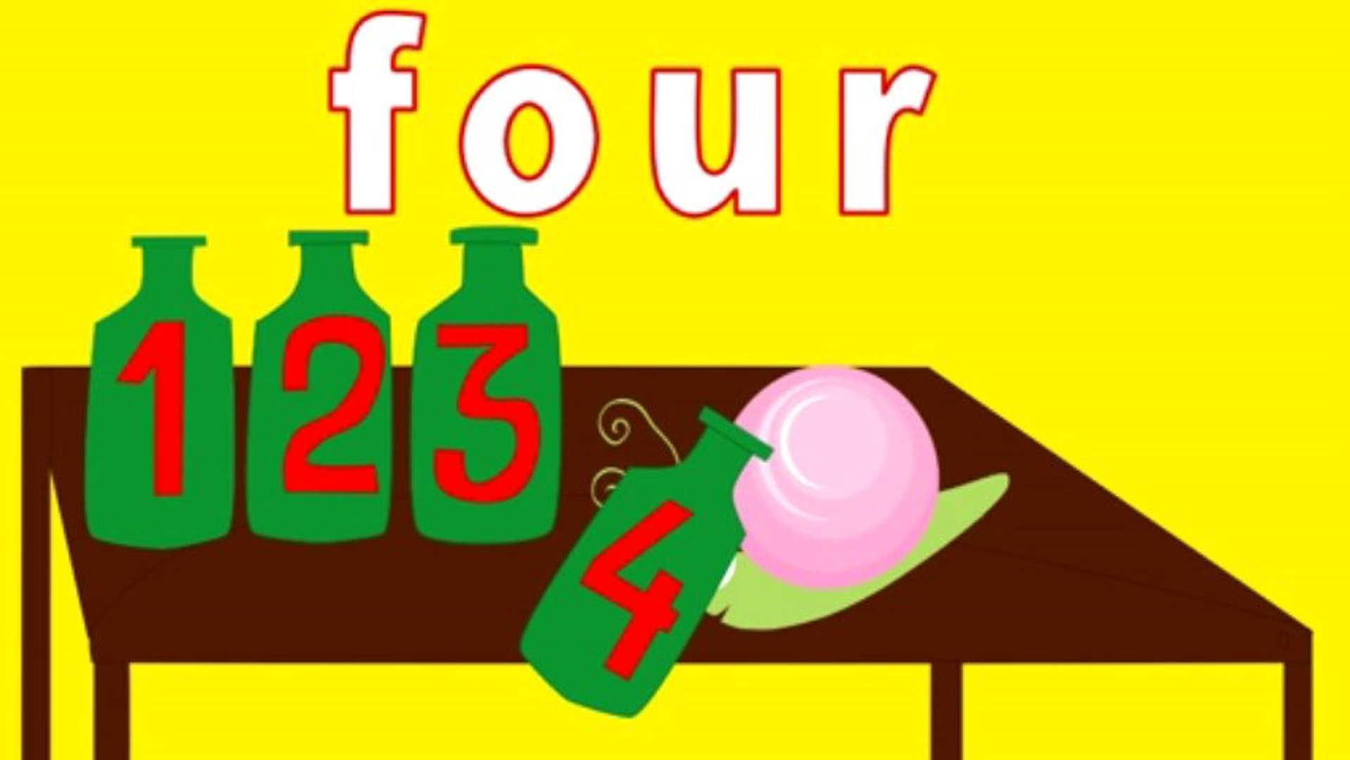 ⁣Английский для малышей видео. Five green bottles.