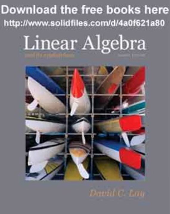 Linear Algebra and Its Applications lay pdf download free