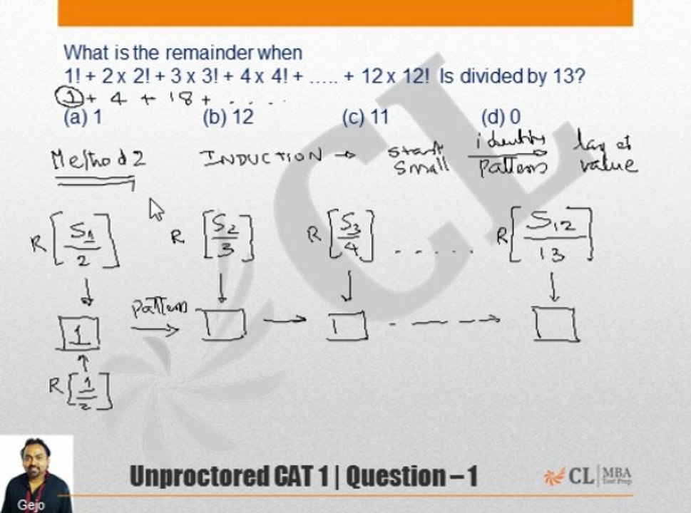 CL Unproctored Mock Question 1