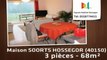 A vendre - Maison/villa - SOORTS HOSSEGOR (40150) - 3 pièces - 68m²