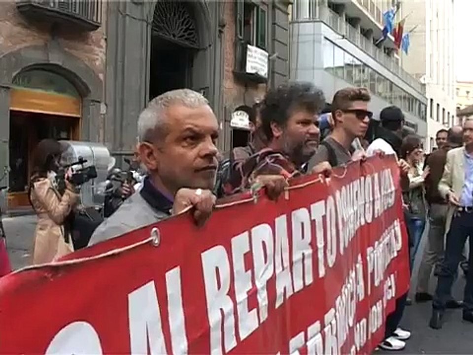 Napoli - Protesta Cobas operai Pomigliano (16.05.13)