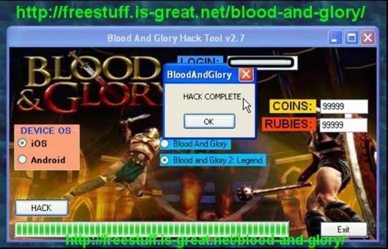 Blood And Glory 1 & 2 Hack Tool, Cheats, Pirater for iOS - iPhone / iPad / iPod and Android