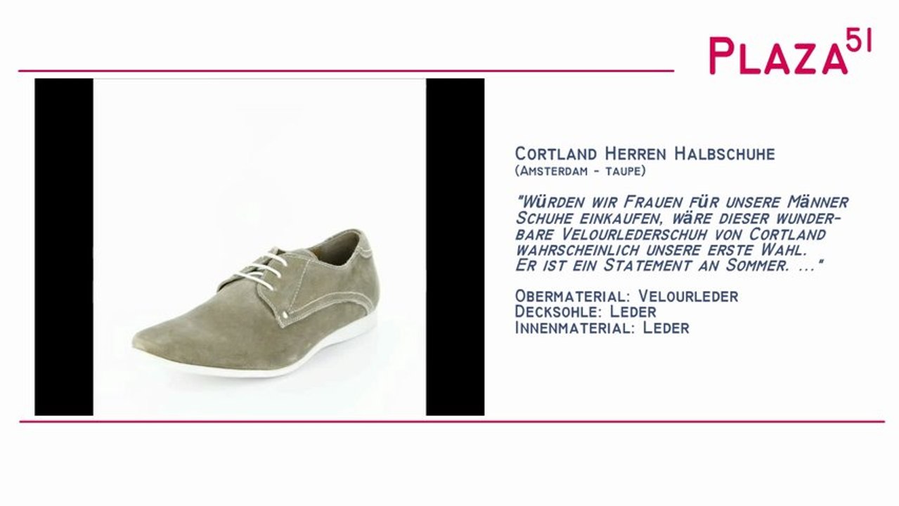 Neuvorstellung: Cortland Halbschuhe taupe Lederdecksohle Lederfutter Herren Amsterdam