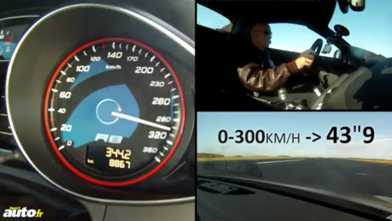 300 km/h en Audi R8 V10 Spyder avec Yves Bey-Rozet