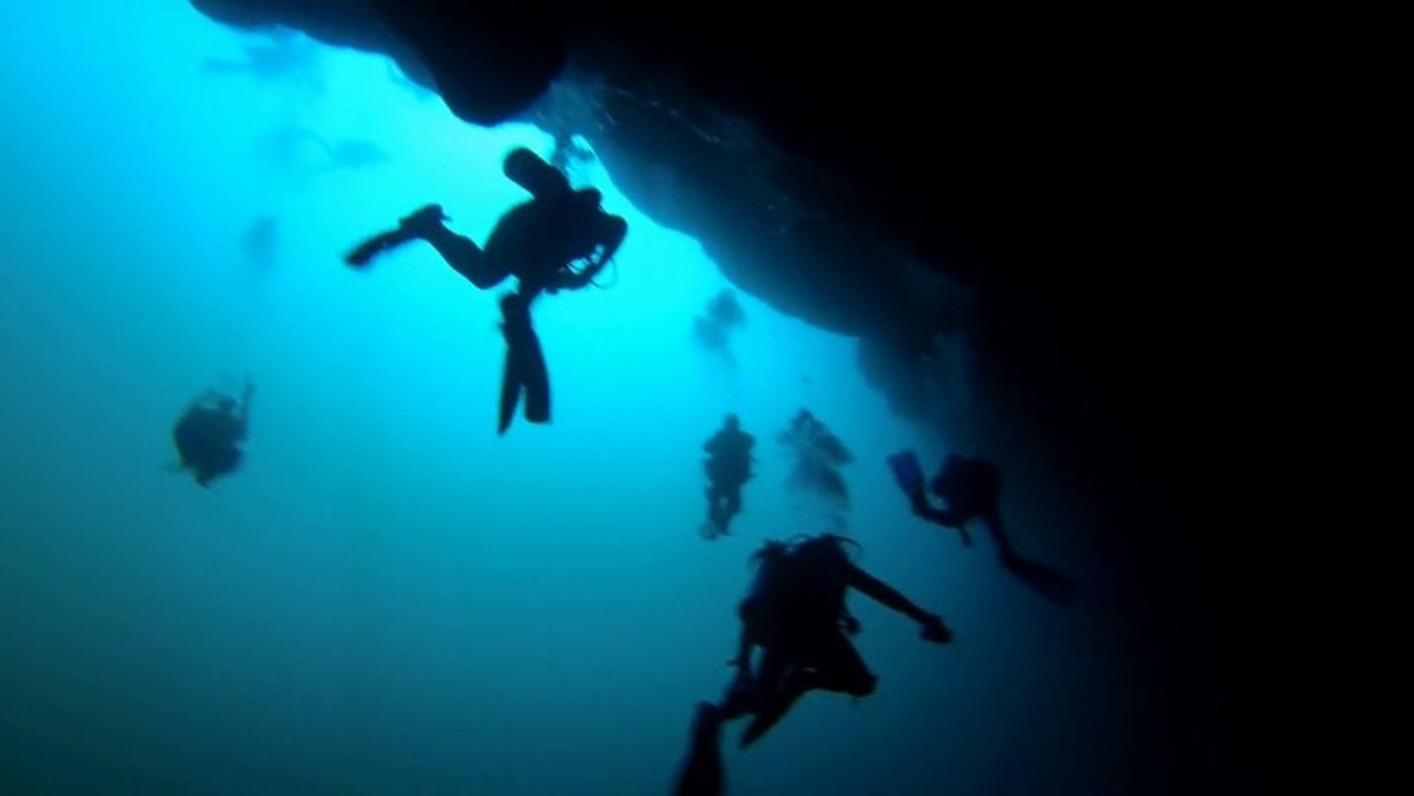 Diving in Blue Hole Belize 2013