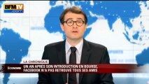 Chronique éco d'Emmanuel Duteil: Facebook en bourse depuis un an - 17/05