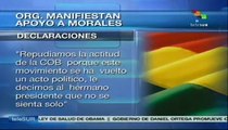 Organizaciones sociales se movilizan en apoyo a Evo Morales