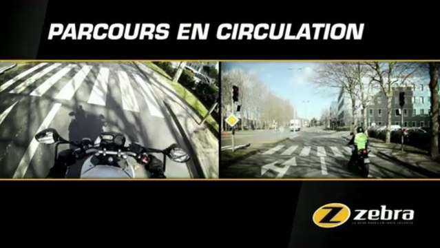 Zebra: permis A 2013: parcours en circulation